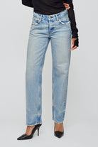 Wildwood Low-Rise Straight - Light Blue by Moussy | 25 South Boutiques