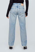 Wildwood Low-Rise Straight - Light Blue by Moussy — alternate view