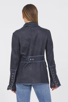 Meryl Distressed Leather Jacket - Indigo by Jakett — view 4