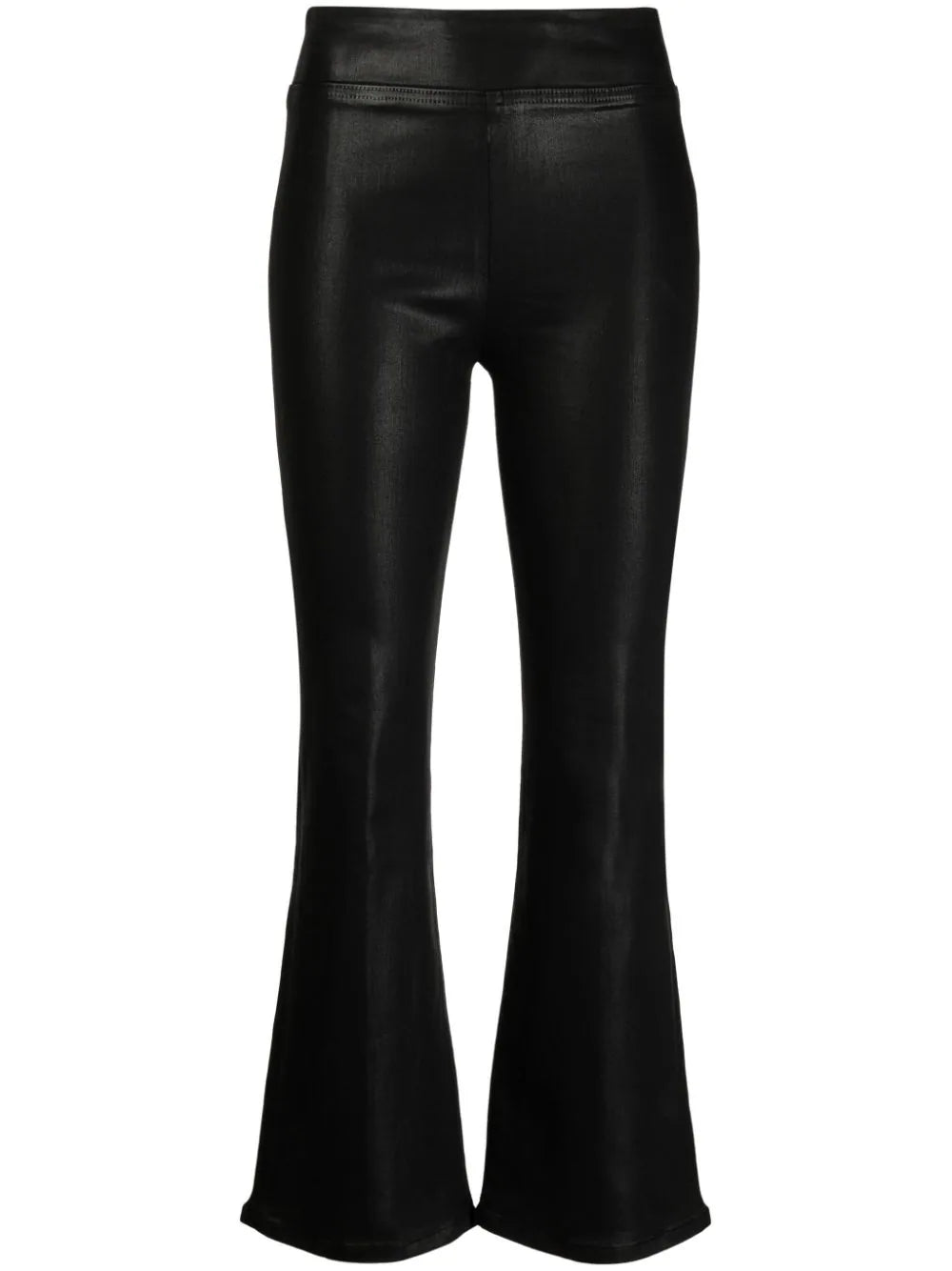 Jetset High Waist Crop Trousers - Noir Coated by Frame — view 4