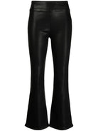 Jetset High Waist Crop Trousers - Noir Coated by Frame — view 4