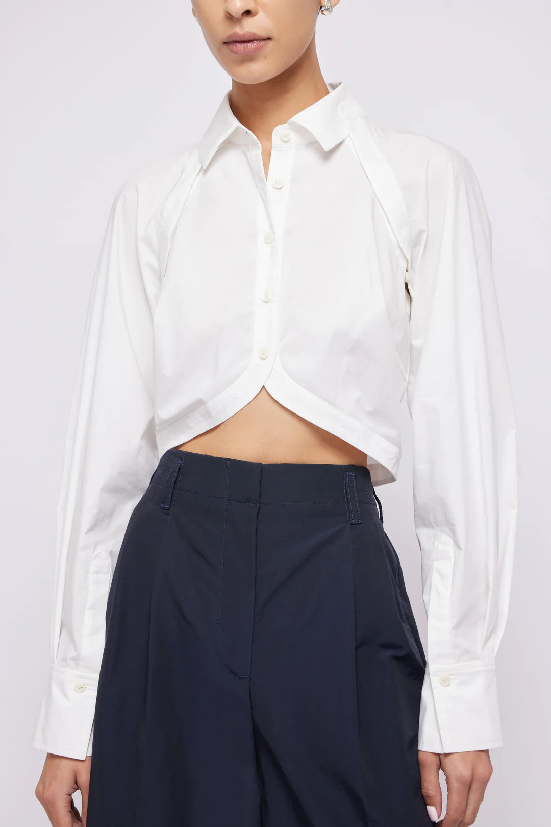 Nikolia Shirt - White by Jonathan Simkhai — alternate view