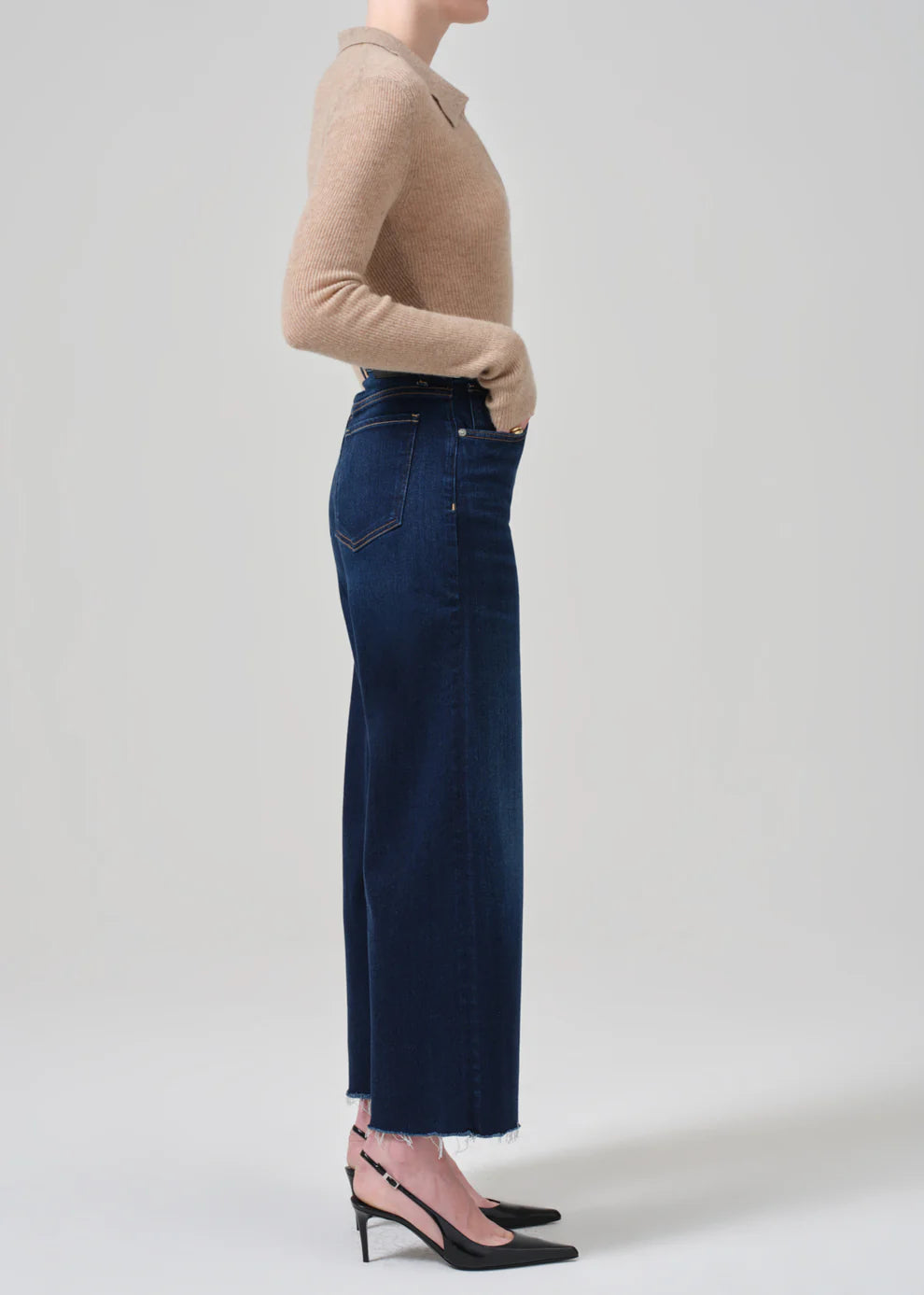 Lyra Crop Wide Leg - Lotus by Citizens of Humanity — view 3