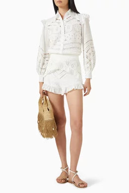 Rythmic Lace Top - Off White by PatBo — alternate view