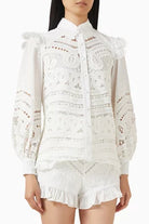 Rythmic Lace Top - Off White by PatBo | 25 South Boutiques