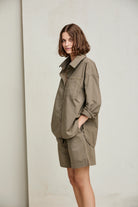 Crispy Cotton Shirt - Safari by Kristensen — view 4