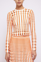 Tiana Long Sleeve Top - Flame Multi by Jonathan Simkhai — alternate view
