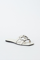 Monogram Flat Slide - Ivory by Jonathan Simkhai — alternate view