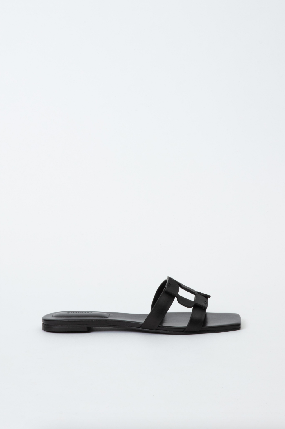 Monogram Flat Slide - Black by Jonathan Simkhai | 25 South Boutiques