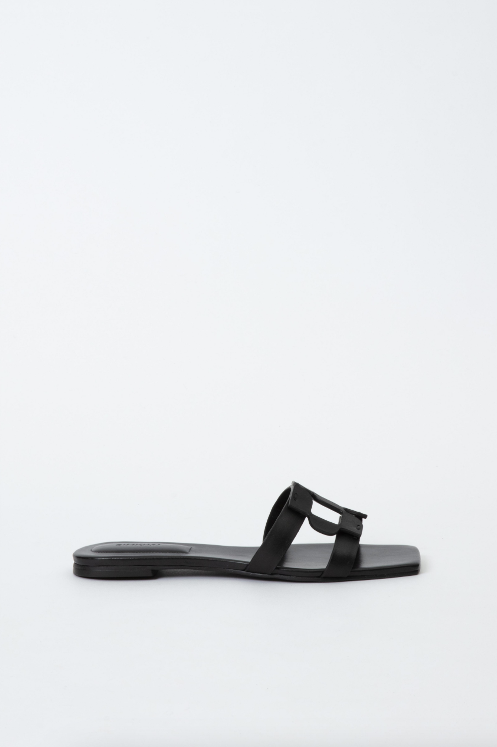 Monogram Flat Slide - Black by Jonathan Simkhai | 25 South Boutiques