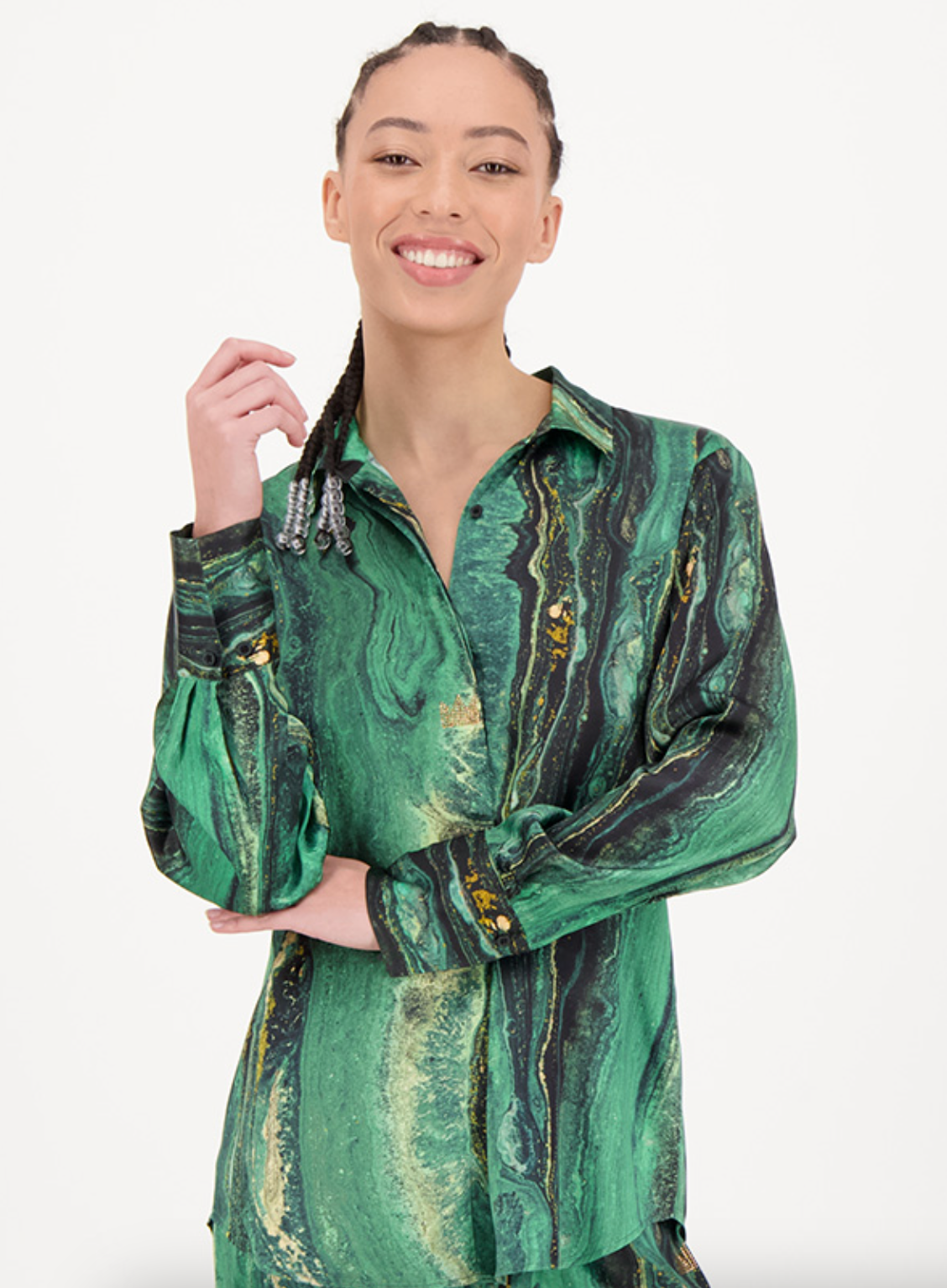 Joelle Shirt - Jade Gold by Me369 | 25 South Boutiques