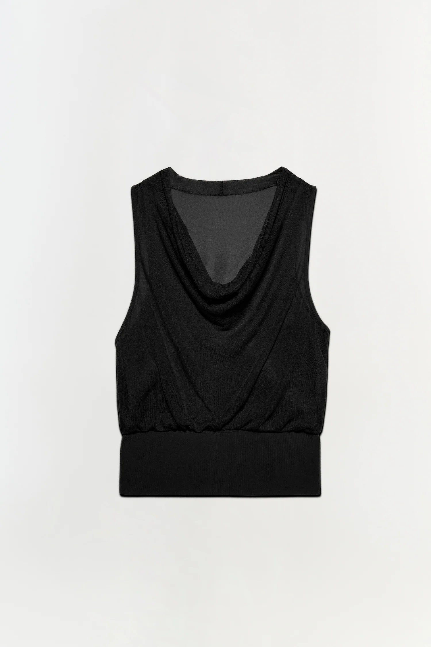 Carmina Cowl Tank - Black by Jonathan Simkhai — view 4