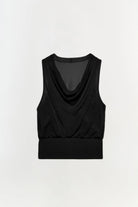 Carmina Cowl Tank - Black by Jonathan Simkhai — view 4