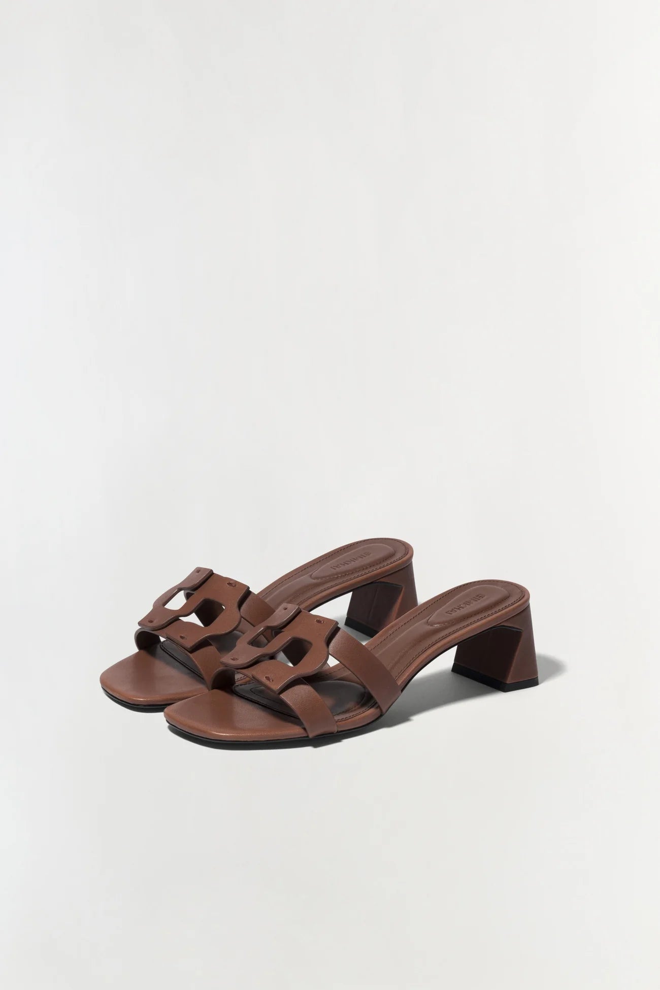 Monogram Block Heel Sandal - Sable by Jonathan Simkhai — view 3