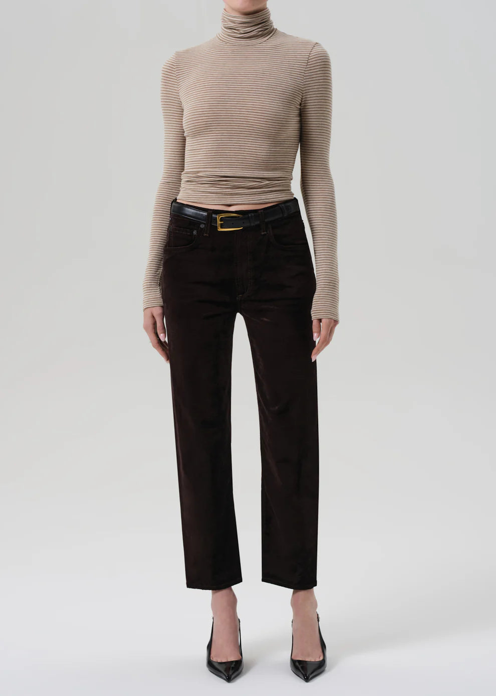 Delfina Straight Velvet - Espresso by Citizens of Humanity | 25 South Boutiques