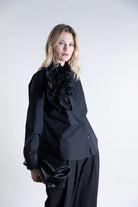 Lateral Bloom Shirt - Black by Psophia — view 3