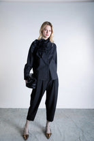 Lateral Bloom Shirt - Black by Psophia — view 4