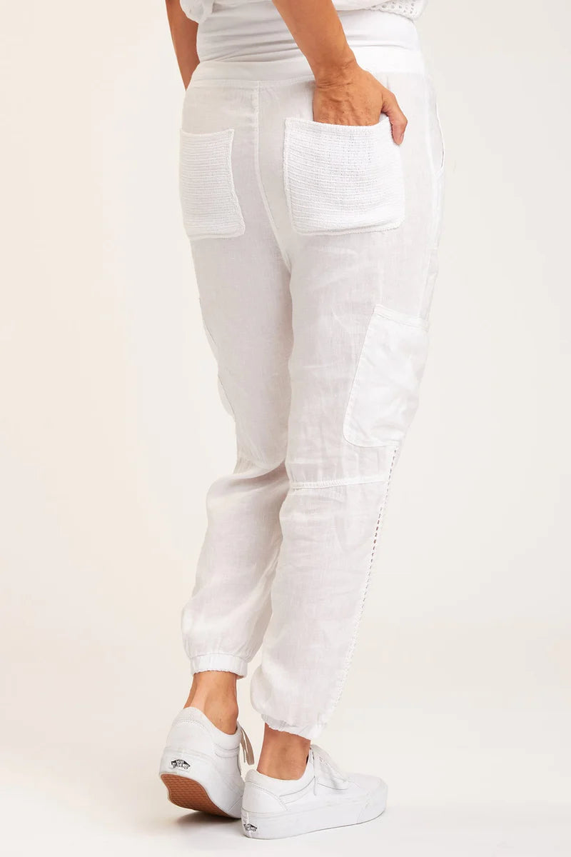 Otis Jogger - White by XCVI — view 3
