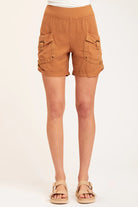 Kylde Shorts - Terra Cotta by XCVI | 25 South Boutiques
