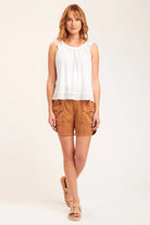 Kylde Shorts - Terra Cotta by XCVI — view 4