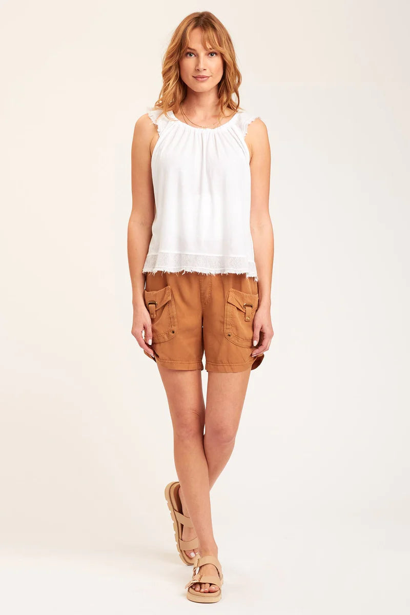 Kylde Shorts - Terra Cotta by XCVI — view 4