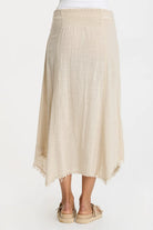 Zuri Gauze Skirt - Cremini by XCVI — view 3