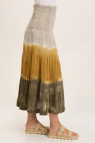 Paigene Gauze Tiered Skirt - Tricolor Ombre by XCVI — alternate view