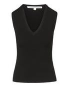 Sid Sleeveless Knit Top - Black by Veronica Beard — view 5
