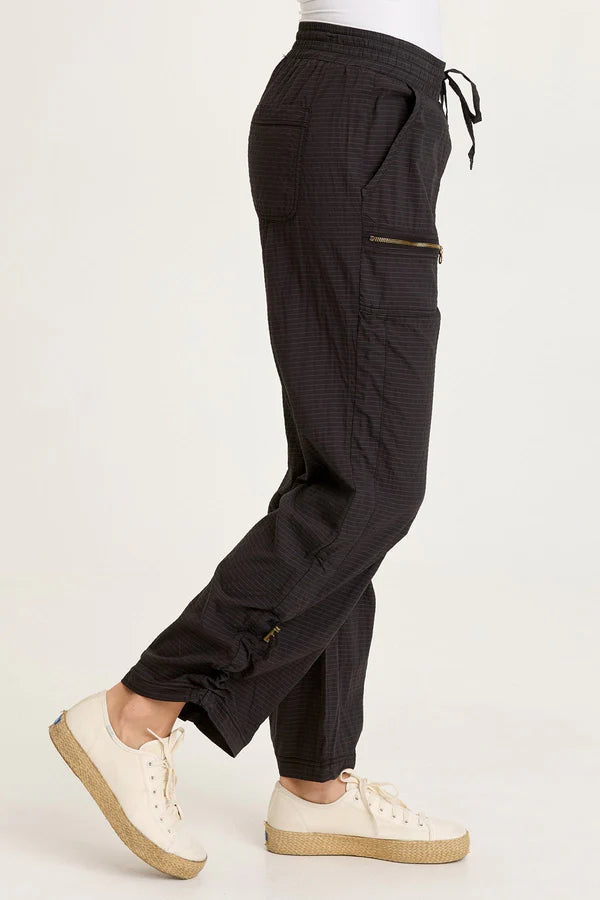Trotter Textured Side Cinch Pant - Black by XCVI — alternate view
