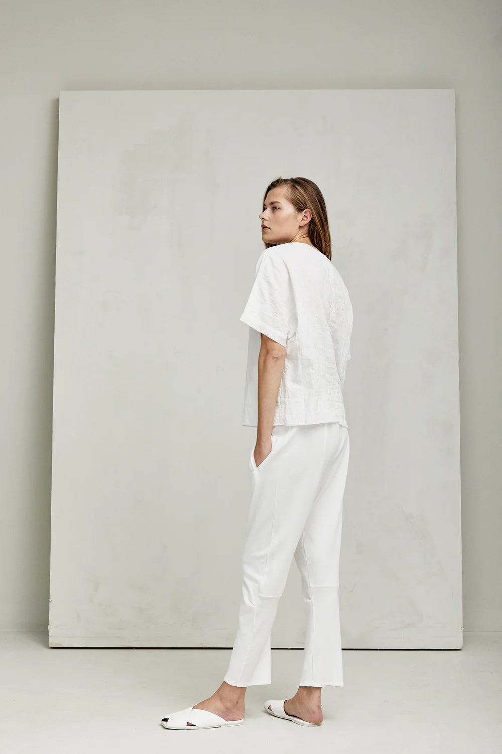 Light Sweat Pants - Natural by Kristensen — view 6