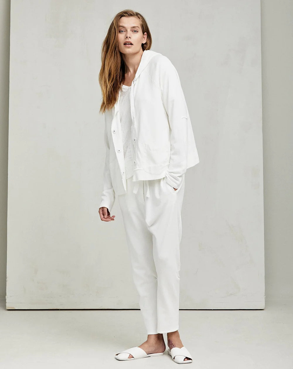 Light Sweat Pants - Natural by Kristensen — view 3