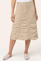 Shirred Srawstring Skirt - Sand by XCVI | 25 South Boutiques