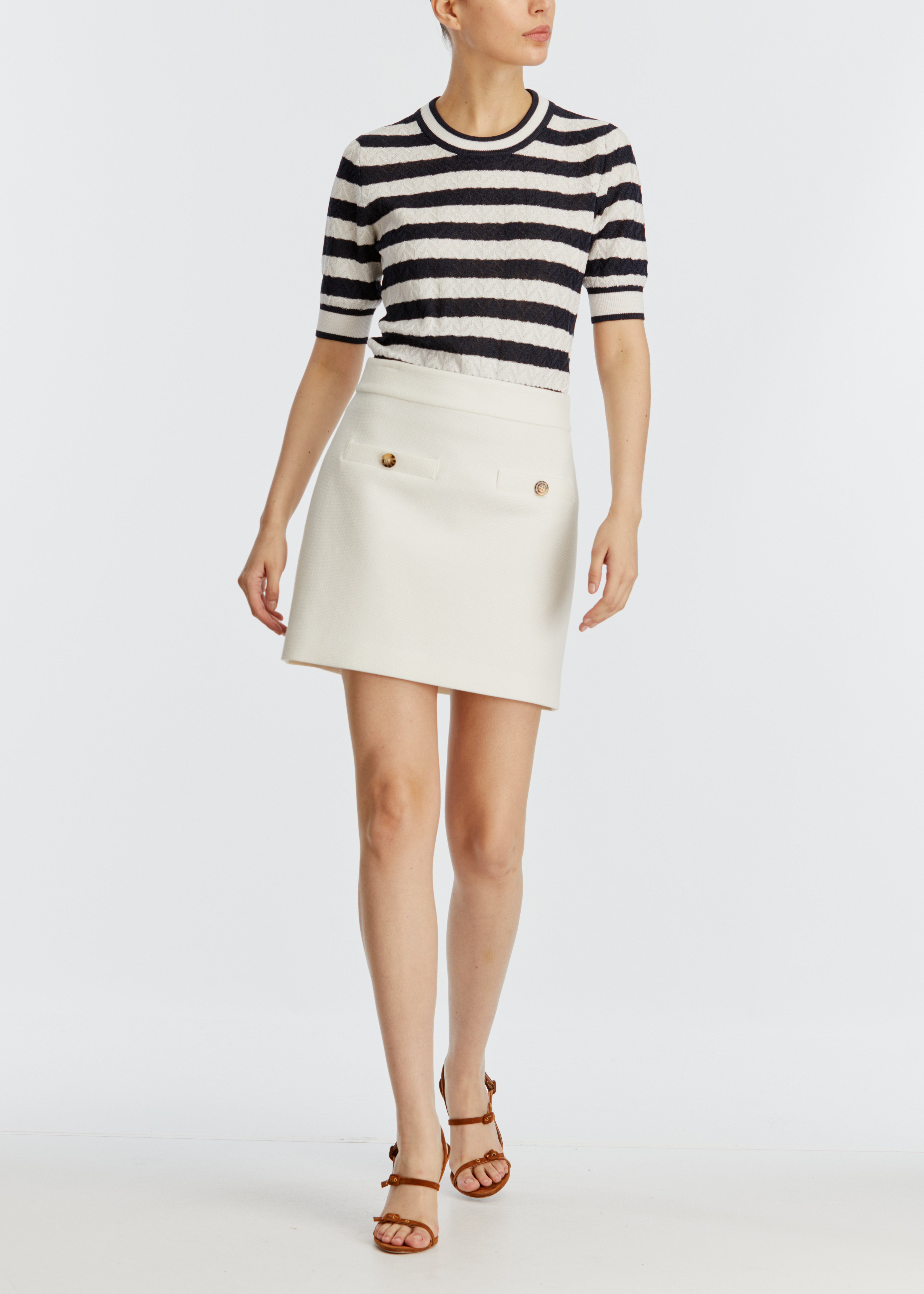 Elara Miniskirt - Off White by Veronica Beard | 25 South Boutiques