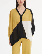 Patchwork Cardigan - Mustard by Sarah Pacini — alternate view