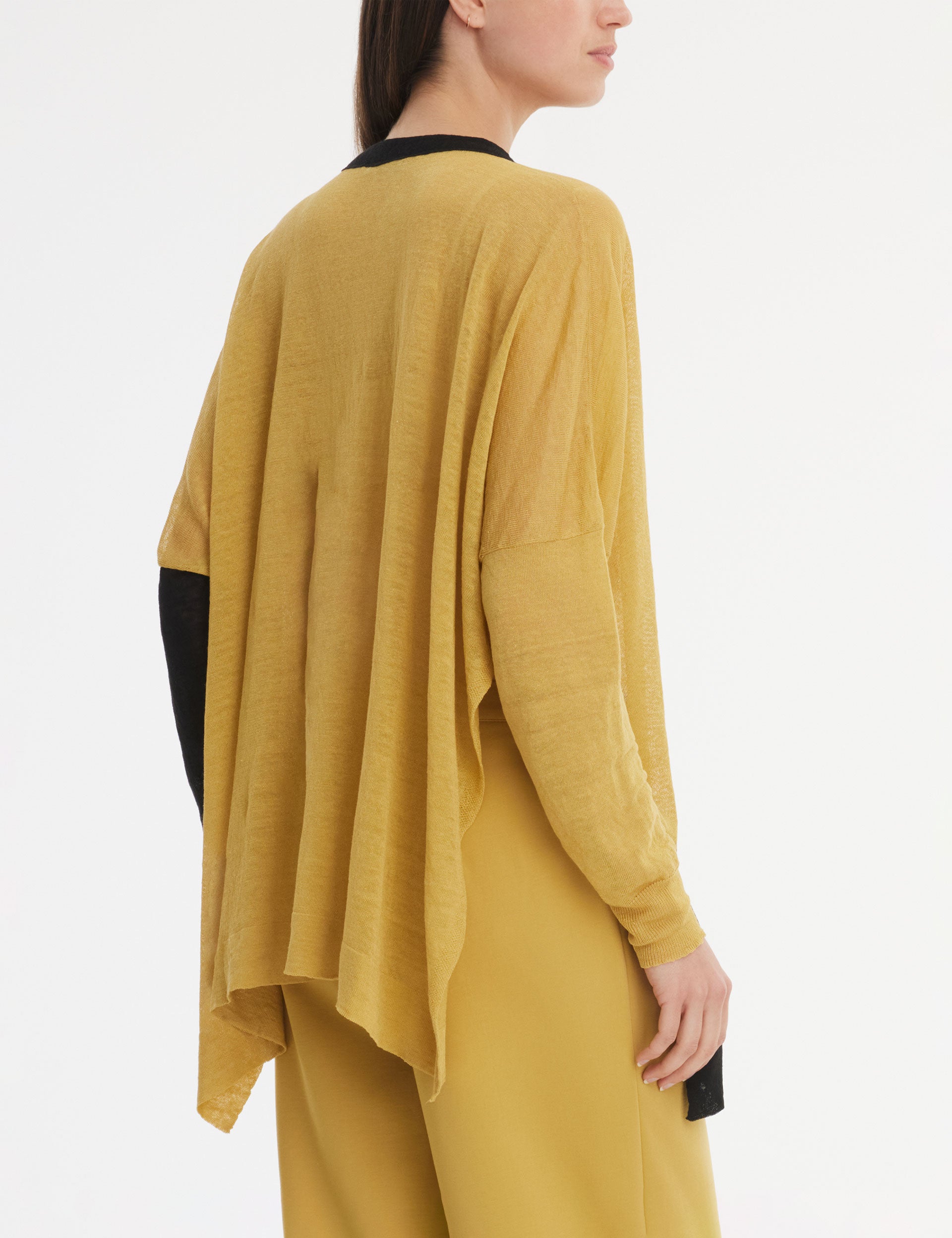 Patchwork Cardigan - Mustard by Sarah Pacini — view 3