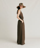 Aliterru Linen Pant - Army Green by Momonì — view 5