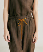 Aliterru Linen Pant - Army Green by Momonì — view 4