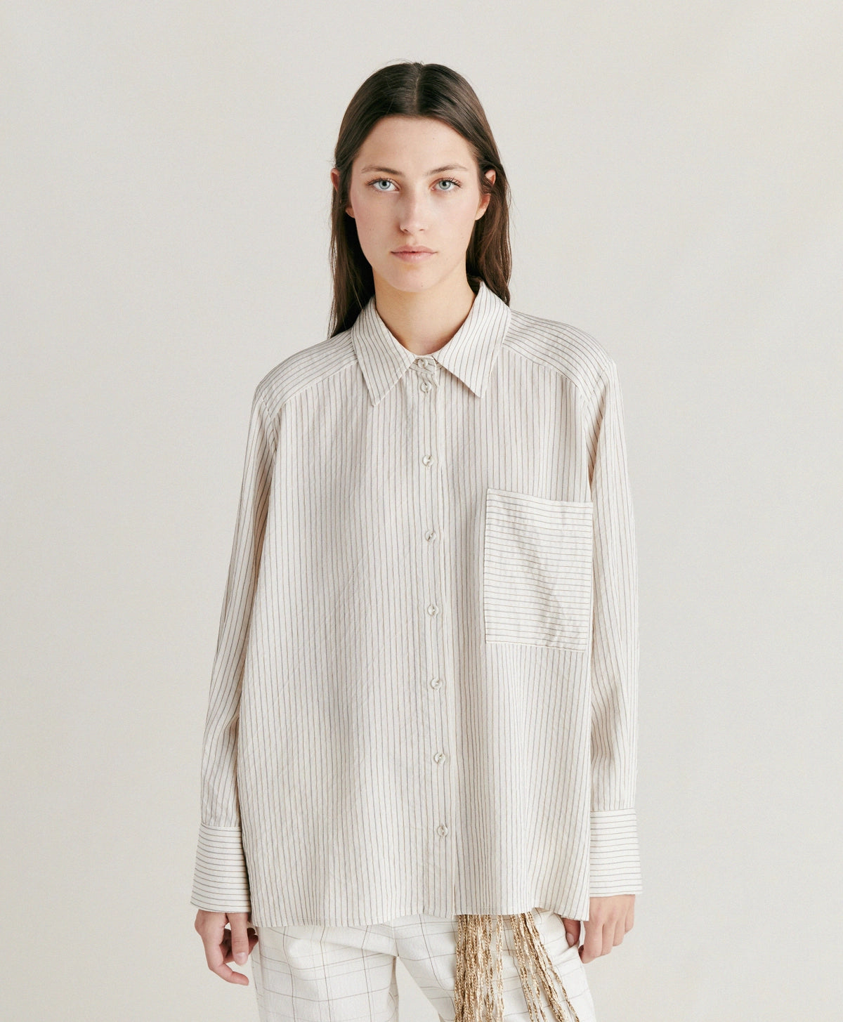 Aura Shirt - Cream / Caramel by Momonì — view 3