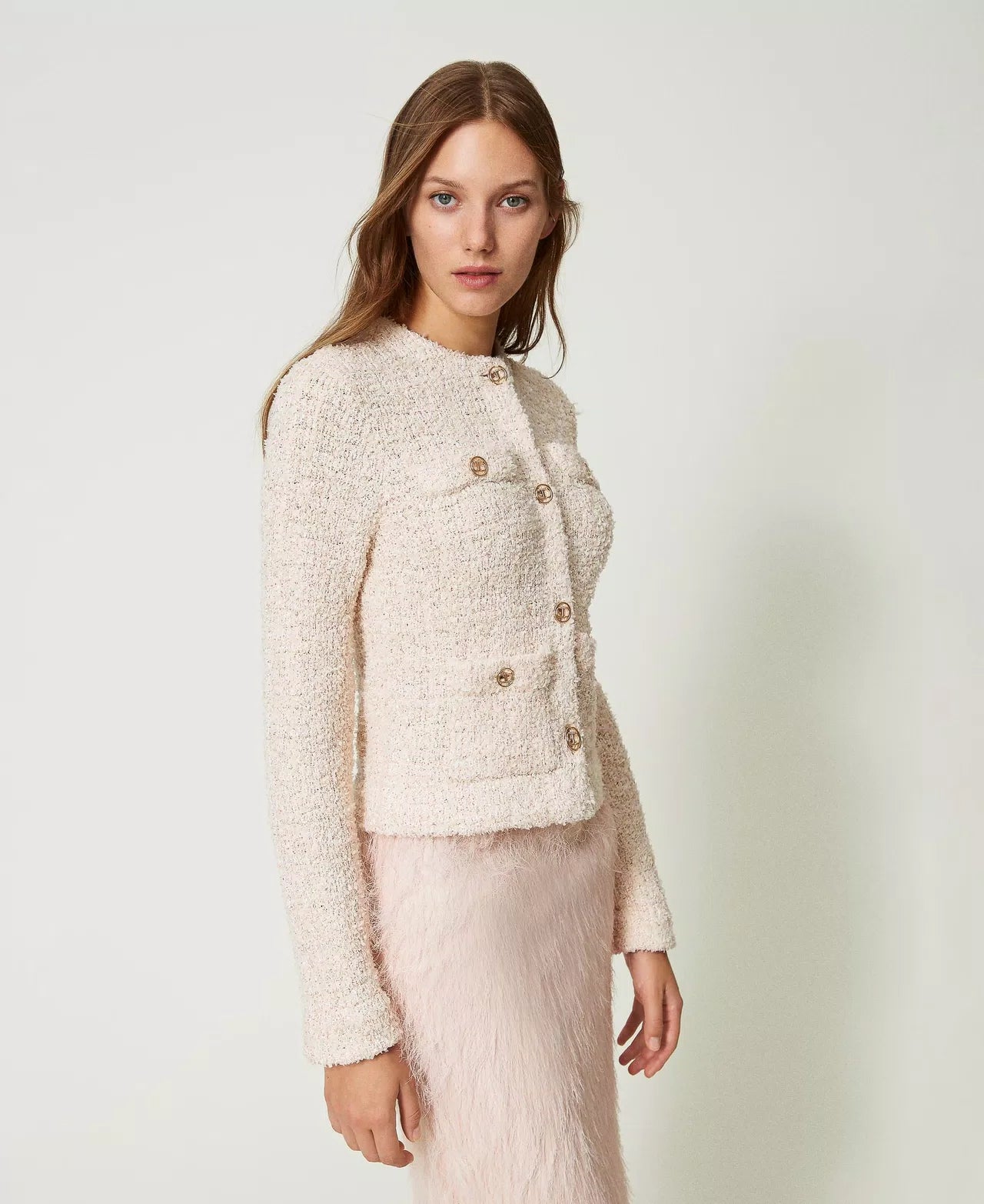 Bouclé Knit Jacket - Cupcake by Twinset — view 3