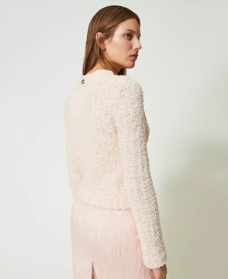 Bouclé Knit Jacket - Cupcake by Twinset — view 4