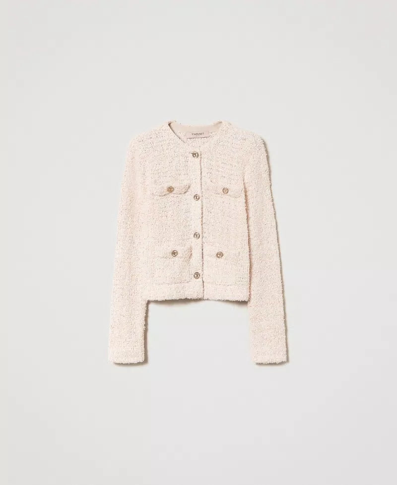 Bouclé Knit Jacket - Cupcake by Twinset — view 6
