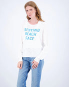 Resting Beach Face Shirt - Turq by StitchDrop — alternate view