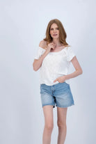 Sea Breeze Tee - White by StitchDrop — view 3