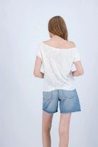 Sea Breeze Tee - White by StitchDrop — view 4