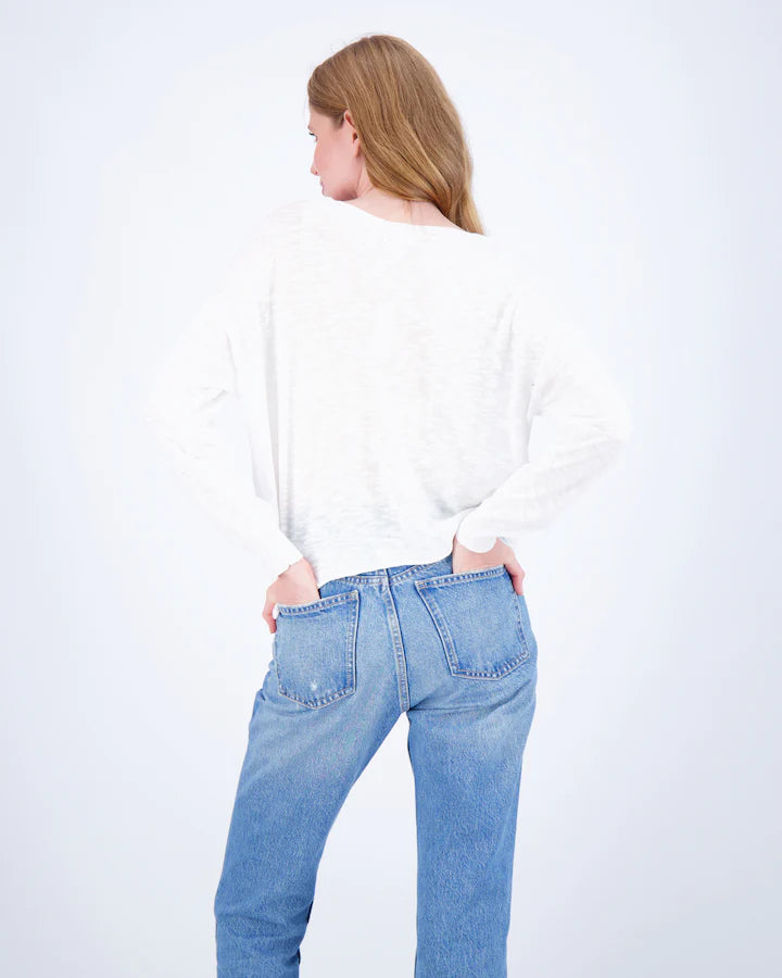 Fish You Were Here Longsleeve - White by StitchDrop — alternate view