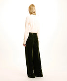 Pascal Smooth Velvet Pants - Matcha Green by Momonì — view 4