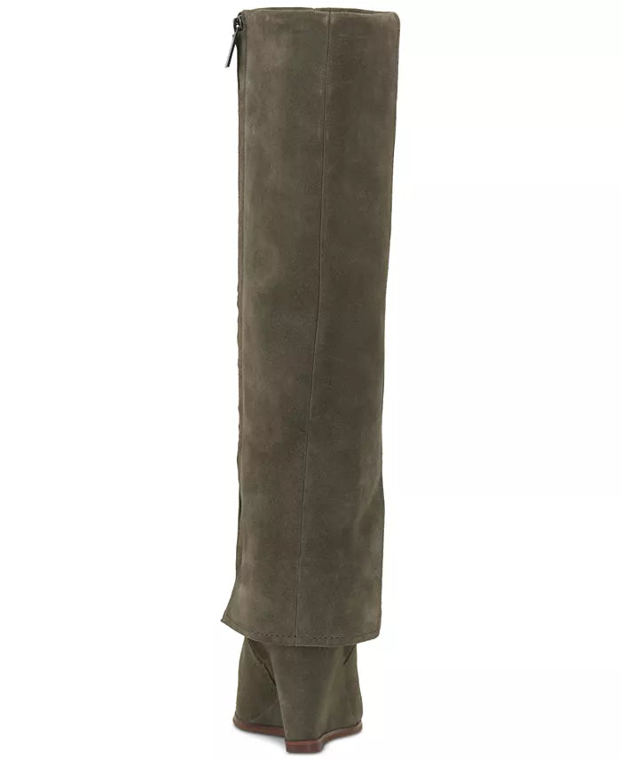 Tibani Cuffed Tall Wedge Boot - Forest by Vince Camuto — view 3