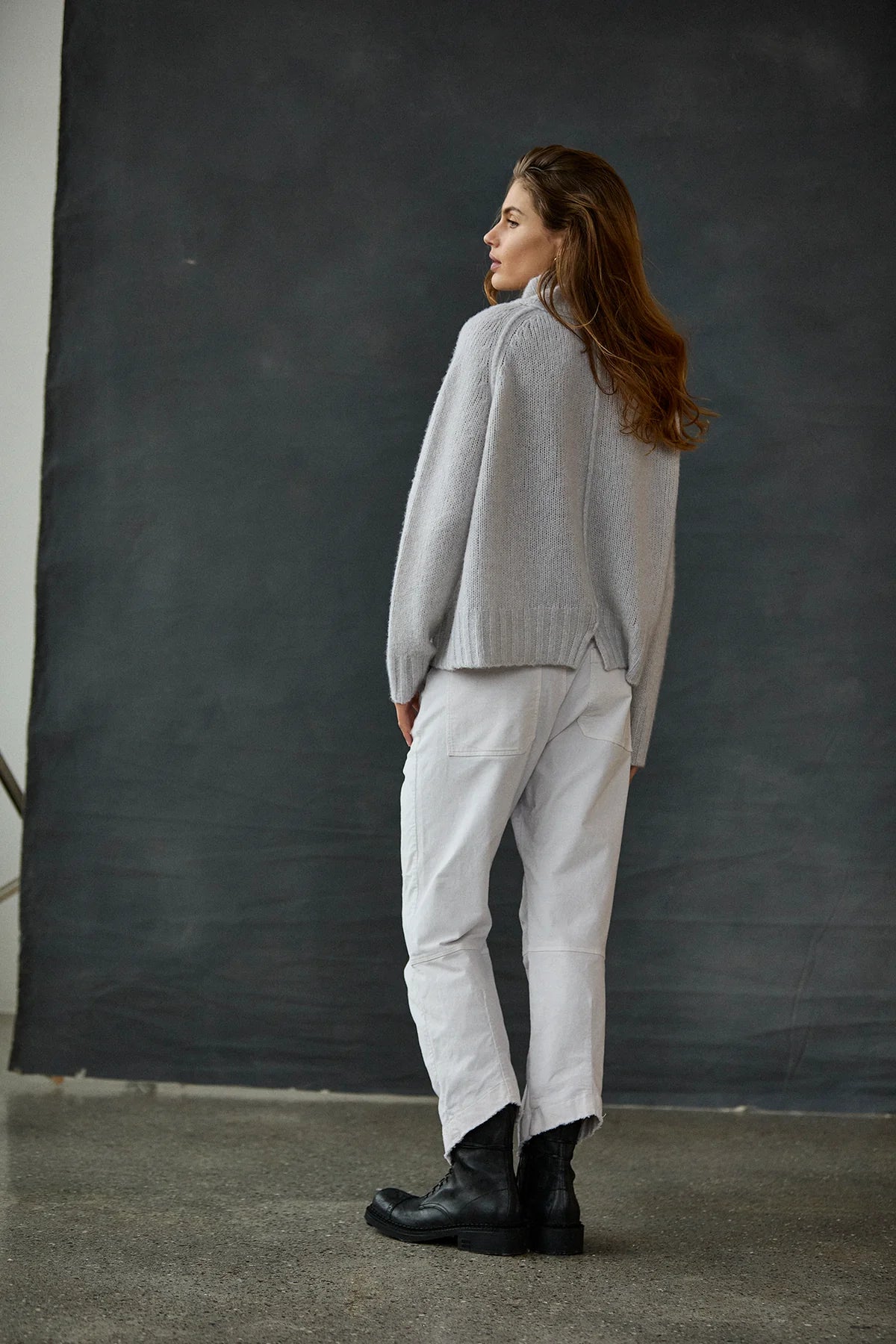 Cashmere Blend Turtleneck - Soft Orchid by Kristensen — view 4