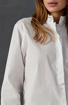 Cotton Stretch Shirt - White by Kristensen — alternate view