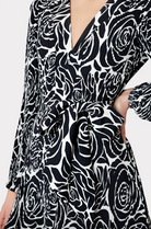 Liv Pleated Dress - Black Rose by Milly — alternate view